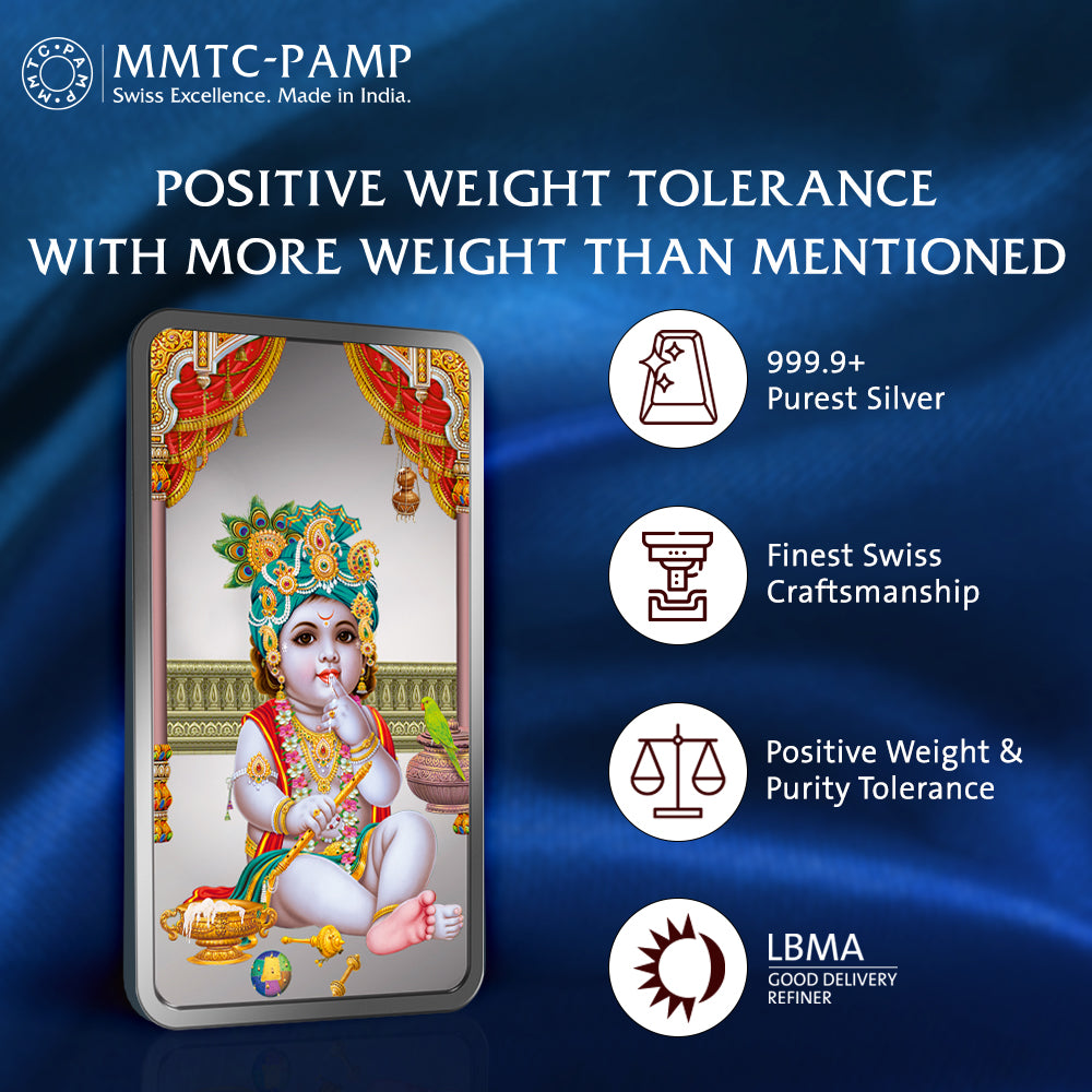 50 GM Laddoo Gopal Silver Bar