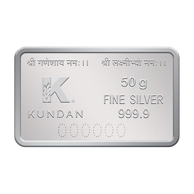 Kundan 50gm (999.9) Silver Lakshmi & Ganesh Ji Precious Coin