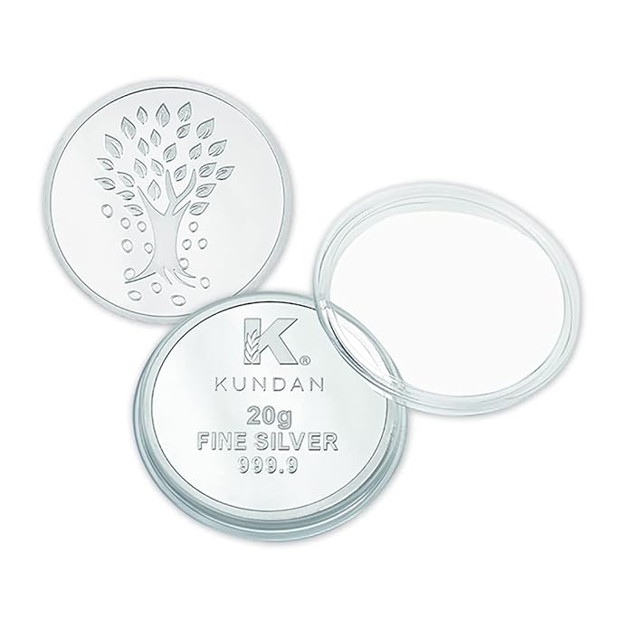 Kundan 999 Silver Kalpataru Precious 20 gm Coin