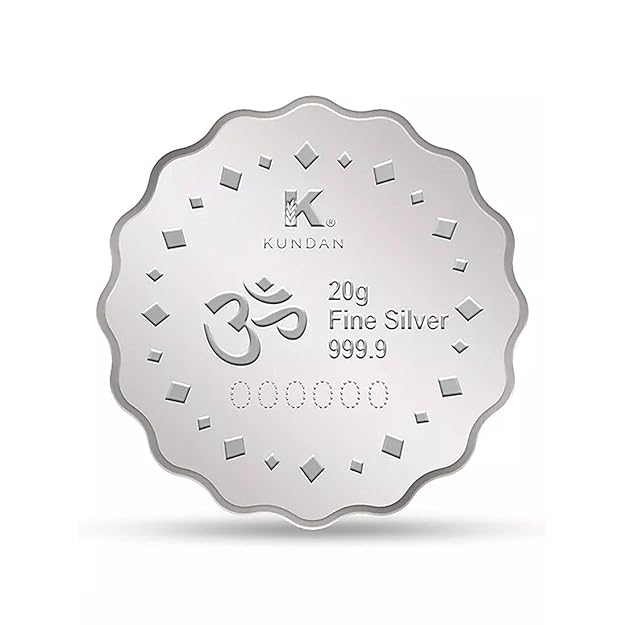 Kundan 20gm (999.9) Silver Coin - Diya