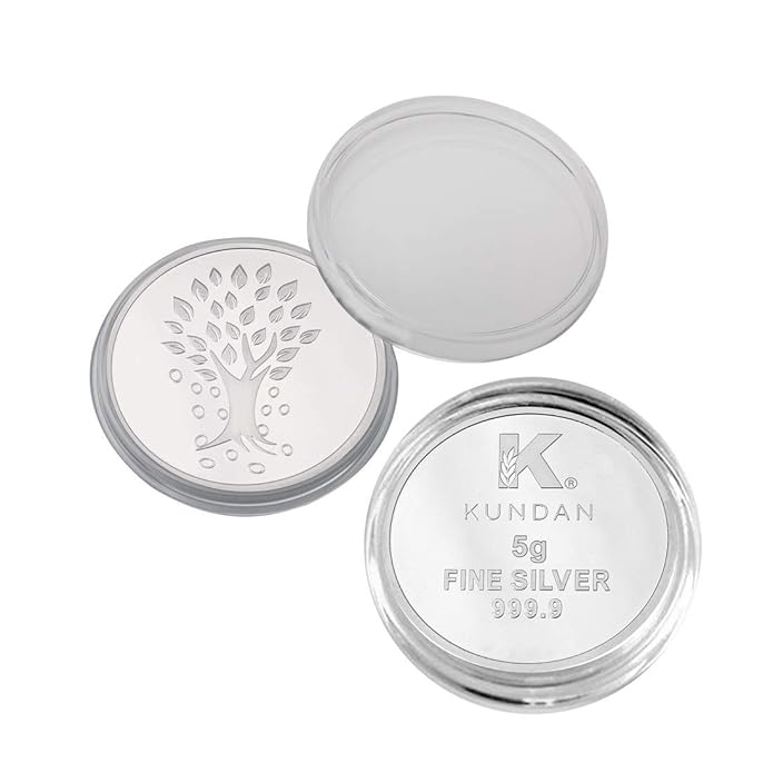Kundan 999 Silver Kalpataru Precious 5 gm Coin