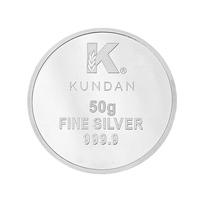 Kundan 999 Silver Kalpataru Precious 50 gm Coin