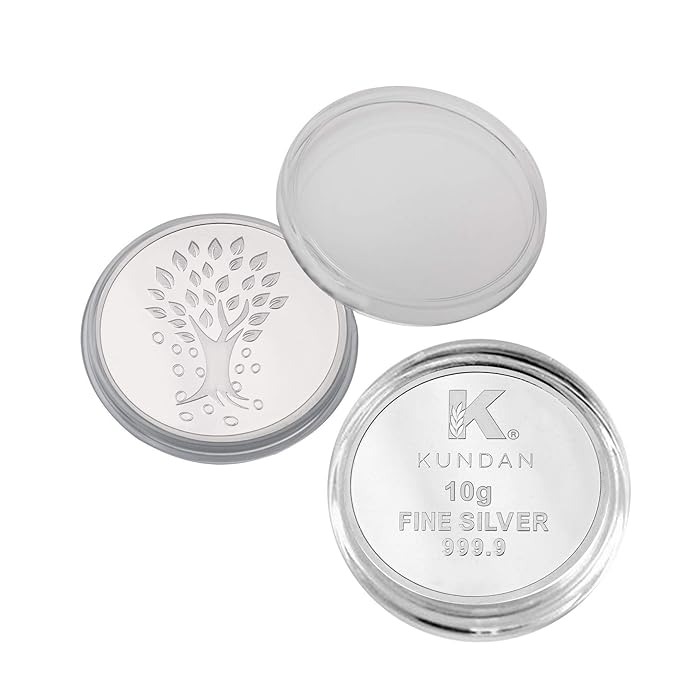 Kundan 999 Silver Kalpataru Precious 10 gm Coin