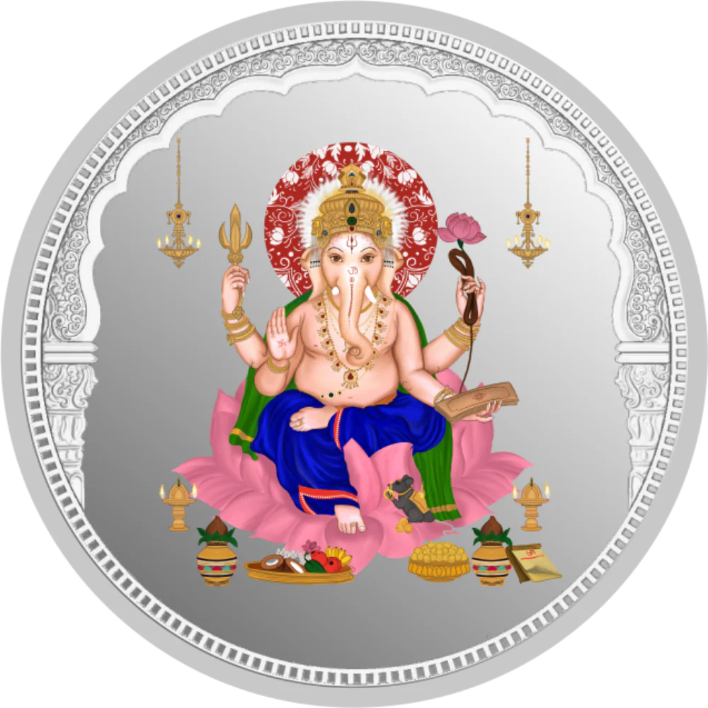 Lord Ganesh Ji 999 Silver Colored Coin