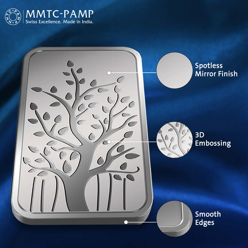 50 gm Silver 999.9 Minted Bar Banyan Tree Certicard