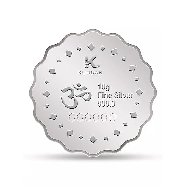 Kundan 10gm (999.9) Silver Coin - Diya