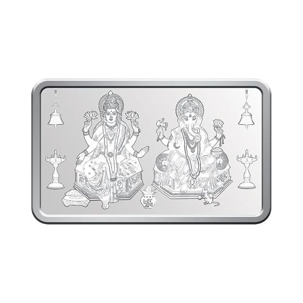 Kundan 100gm (999.9) Silver Lakshmi & Ganesh Ji Precious Coin