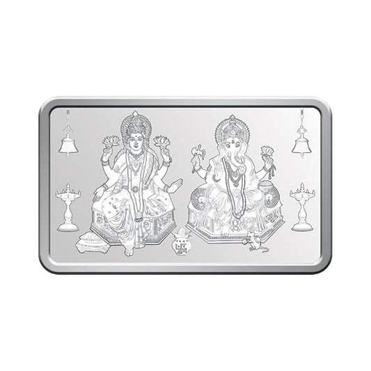 Kundan 100gm (999.9) Silver Lakshmi & Ganesh Ji Precious Coin