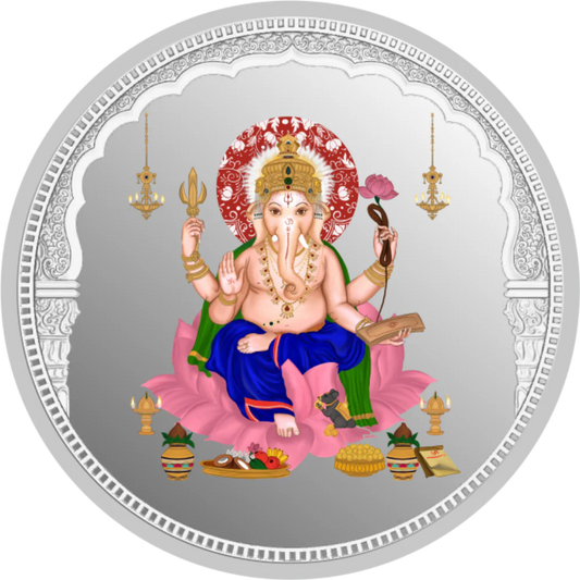 Lord Ganesh Ji 999 Silver Colored Coin