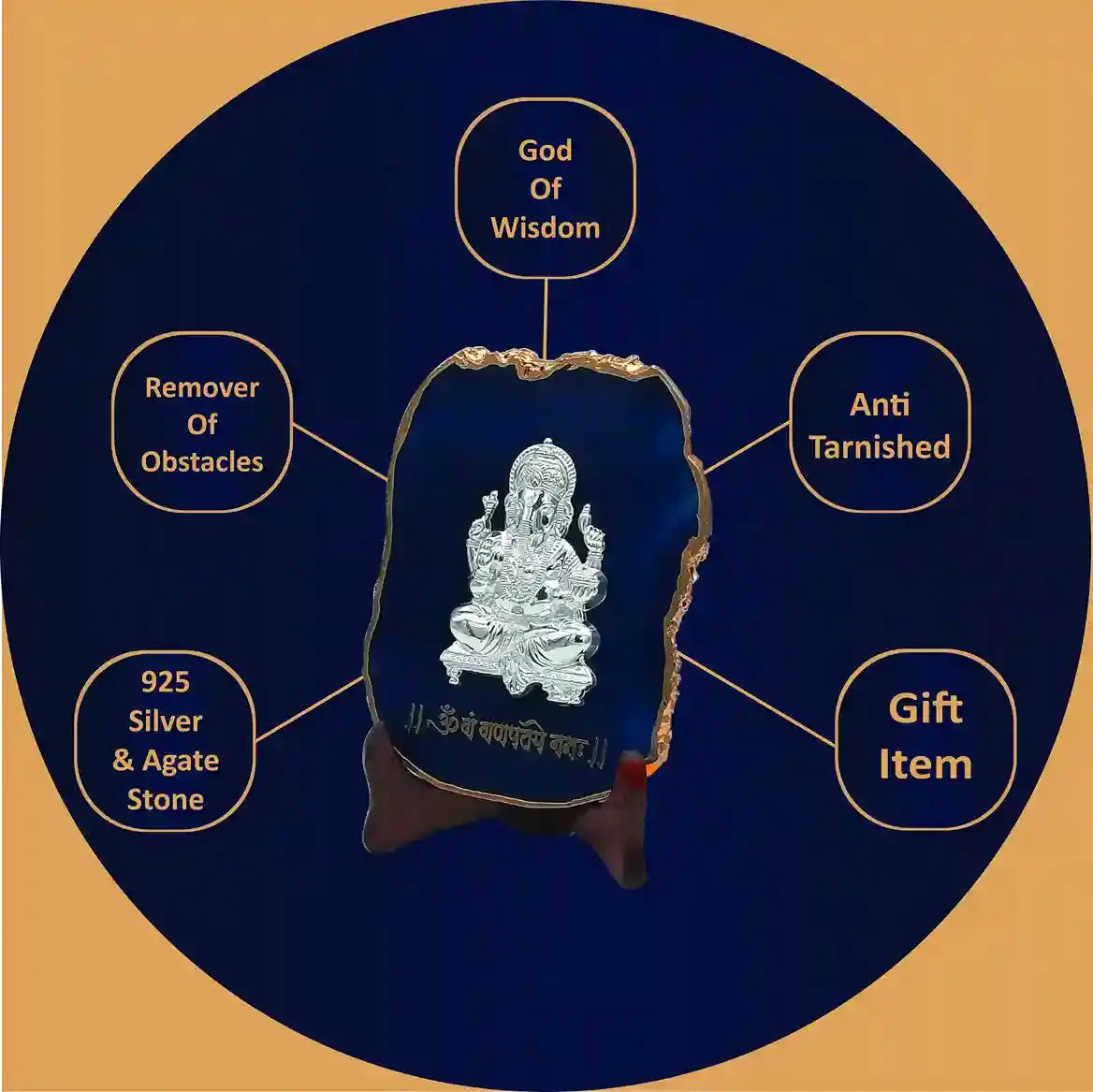 Divine Ganesh Ji - Agate