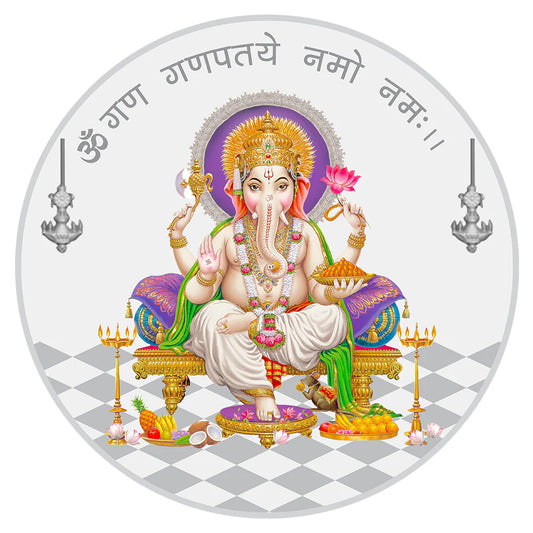Ganesh Ji 999 Silver Colored Coin