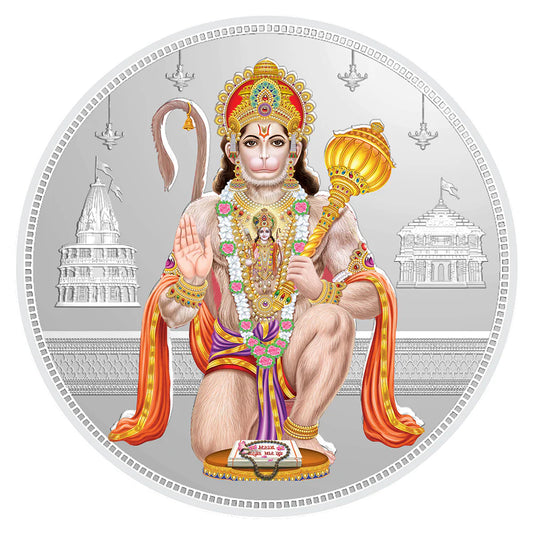 Hanuman Ji 999 Silver Colored Coin
