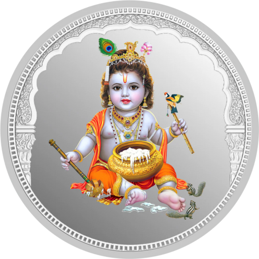 Laddoo Gopal Ji 999 Silver Colored Coin