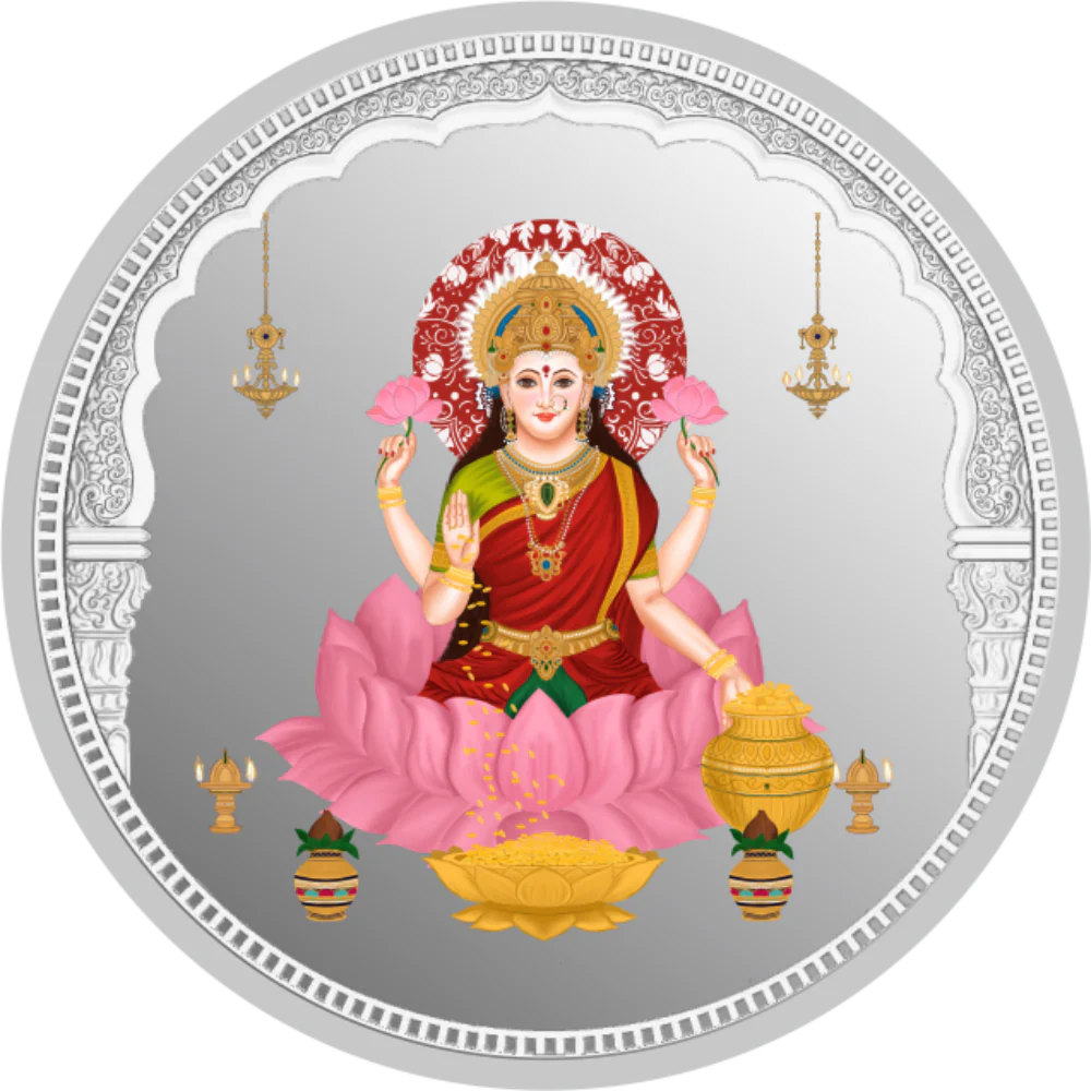 Lakshmi Ji 999 Silver Colored Coin