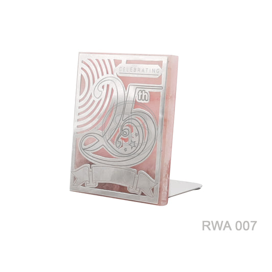 25-Year Anniversary Plaque - Rose Quartz