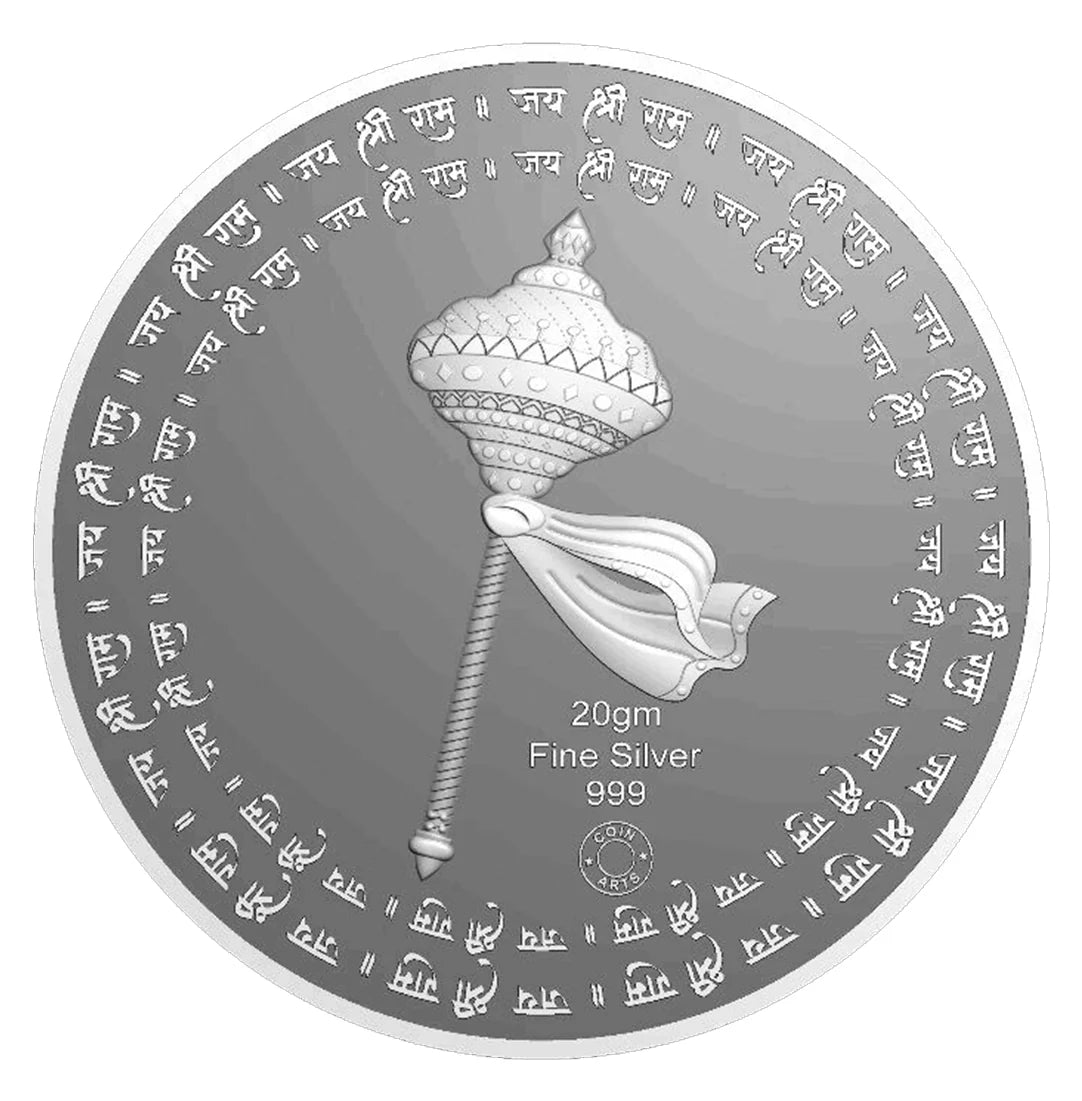 Hanuman Ji 999 Silver Colored Coin