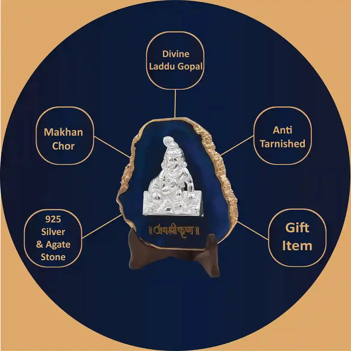 Divine Laddu Gopal Ji - Agate