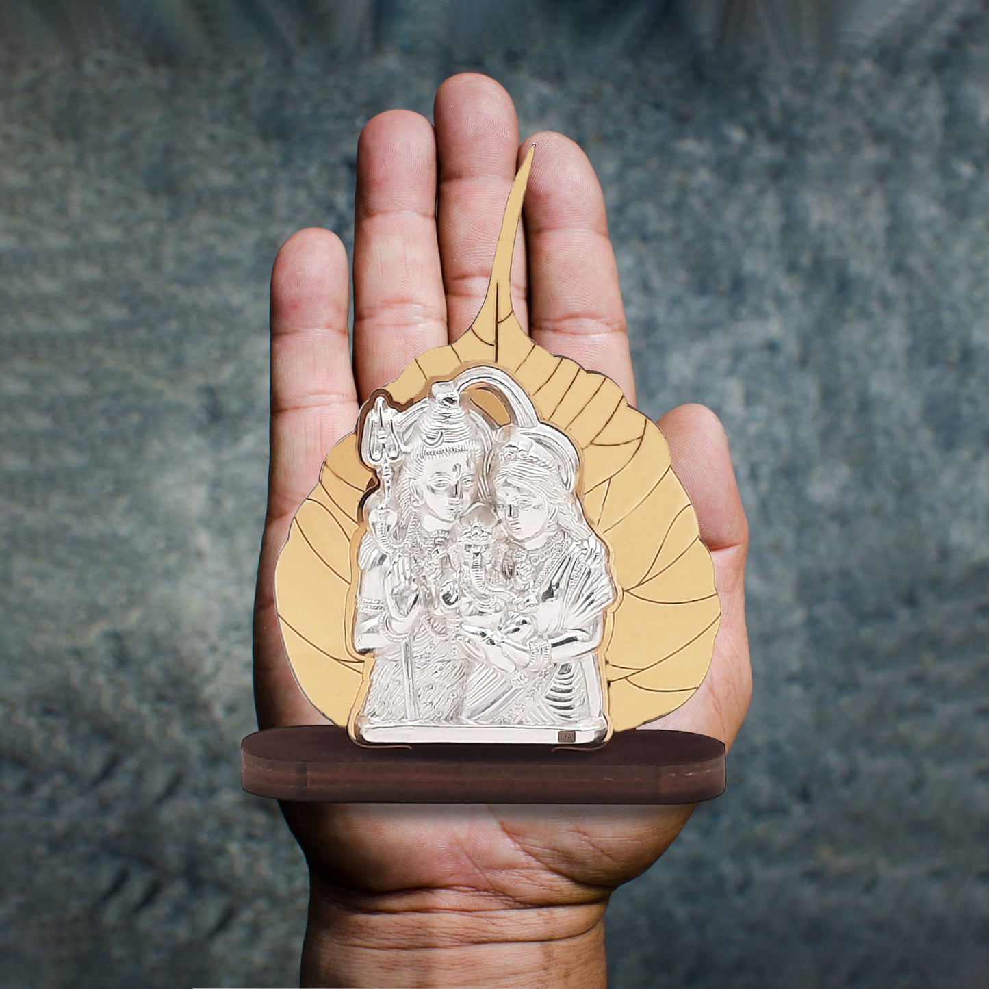 Divine Shiv Parivar - Peepal Leaf