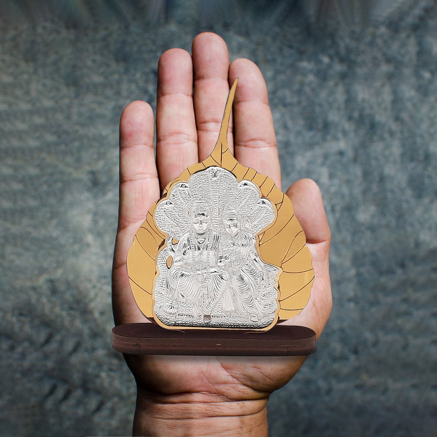 Divine Vishnu Ji - Peepal Leaf
